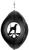 AFGHAN HOUND Circle Dog Swirly Metal Wind Spinner