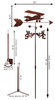 Airplane Bi-Wing Weathervane Dimensions Airplane Bi-Wing Weathervane Dimensions