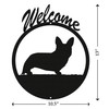 WELSH CORGI CARDIGAN Dog Metal Welcome Sign Dimensions WELSH CORGI CARDIGAN Dog Metal Welcome Sign Dimensions