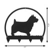 NORWICH AUSTRALIAN TERRIER Dog Metal Key Chain Holder Hanger Dimensions