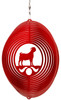 BOER GOAT Circle Swirly Metal Wind Spinner
