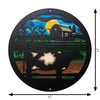 12" FARM DAIRY COW Scenic Metal Wall Art Decor Dimensions