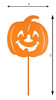 PUMPKIN Round Face Metal Yard Stake Dimensions