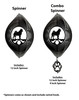 NORWEGIAN ELKHOUND Circle Dog Swirly Metal Wind Spinner
