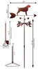 Wirehaired Pointing Griffon Dog Weathervane Dimensions