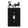 HORSE AND BUGGY AMISH Metal Plate Cover