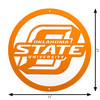 12" OKLAHOMA STATE COWBOYS Collegiate Logo Metal Wall Art Decor Dimensions