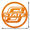 24" OKLAHOMA STATE COWBOYS Collegiate Logo Metal Wall Art Decor Dimensions