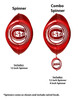 ST CLOUD STATE HUSKIES Collegiate Swirly Metal Wind Spinner
