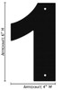 HOUSE NUMBERS Metal Wall Decor One 1 Dimensions