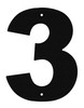 HOUSE NUMBERS Metal Wall Decor Three 3