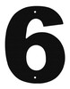 HOUSE NUMBERS Metal Wall Decor Six 6