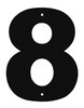 HOUSE NUMBERS Metal Wall Decor Eight 8