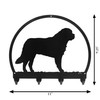 SAINT BERNARD Dog Metal Key Chain Holder Hanger Dimensions