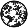 24" HUMMINGBIRD Scenic Metal Wall Art Decor