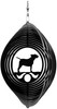BULL TERRIER Circle Dog Swirly Metal Wind Spinner