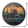 12" MOOSE Scenic Metal Wall Art Decor Dimensions