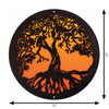 12" TREE OF LIFE Scenic Metal Wall Art Decor Dimensions