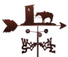 HORSE OUTHOUSE COWBOY Weathervane HORSE OUTHOUSE COWBOY Weathervane