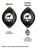 GREY HOUND Circle Dog Swirly Metal Wind Spinner