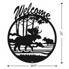 MOOSE WILDLIFE Metal Welcome Sign Dimensions