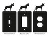 RAT TERRIER Plate Cover Dog Metal Plate Cover Description