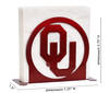 OKLAHOMA SOONERS Metal Letter Holder Napkin Holder OKLAHOMA SOONERS Metal Letter Holder Napkin Holder