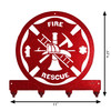 FIRE RESCUE Metal Key Chain Holder Hanger Dimensions