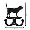 BLOOD HOUND Dog Metal Wall Leash Holder Coat Hooks Dimensions