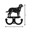 LABRADOR Dog Metal Wall Leash Holder Coat Hooks Dimensions LABRADOR Dog Metal Wall Leash Holder Coat Hooks Dimensions