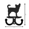 LONG HAIR CHIHUAHUA Dog Metal Wall Leash Holder Coat Hooks Dimensions