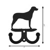 RHODESIAN RIDGEBACK Dog Metal Wall Leash Holder Coat Hooks Dimensions