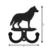 SIBERIAN HUSKY Dog Metal Wall Leash Holder Coat Hooks Dimensions SIBERIAN HUSKY Dog Metal Wall Leash Holder Coat Hooks Dimensions