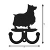 SILKY TERRIER Dog Metal Wall Leash Holder Coat Hooks Dimensions SILKY TERRIER Dog Metal Wall Leash Holder Coat Hooks Dimensions