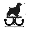 ENGLISH SPRINGER SPANIEL Dog Metal Wall Leash Holder Coat Hooks Dimensions ENGLISH SPRINGER SPANIEL Dog Metal Wall Leash Holder Coat Hooks Dimensions