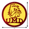 12" DULUTH BULLDOGS Collegiate Logo Metal Wall Art Decor Dimensions