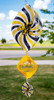 OLD SCHOOL IOWA HAWKEYE HAWKEYES Collegiate Swirly Metal Wind Spinner