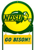 NDSU BISON Scenic Collegiate Logo Metal Yard Sign 