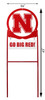 NEBRASKA HUSKERS Collegiate Logo Metal Yard Sign Dimensions NEBRASKA HUSKERS Collegiate Logo Metal Yard Sign Dimensions