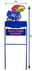 KANSAS JAYHAWKS Collegiate Logo Metal Yard Sign Dimensions KANSAS JAYHAWKS Collegiate Logo Metal Yard Sign Dimensions