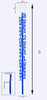 SNOW GAUGE 3 FOOT Metal Yard Stake Deminsions
