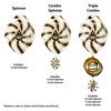 PURDUE BOILERMAKERS Collegiate Swirly Multi Color Metal Wind Spinner