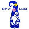 GNOME Blue "Bossy Blake" Metal Yard Stake