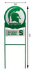 MICHIGAN STATE SPARTANS Collegiate Logo Metal Yard Sign MICHIGAN STATE SPARTANS Collegiate Logo Metal Yard Sign