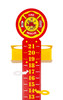 FIRE RESCUE Steel Metal Lawn Scoreboard Yard Score Keeper Temp Close up FIRE RESCUE Steel Metal Lawn Scoreboard Yard Score Keeper Temp Close up