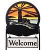 Lighthouse Metal Yard Sign
