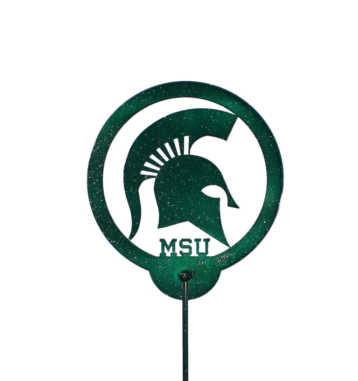 Michigan State Spartans Rain Gauge Garden Stake Weathervane Made in the USA Michigan State Spartans Rain Gauge Garden Stake Weathervane Made in the USA