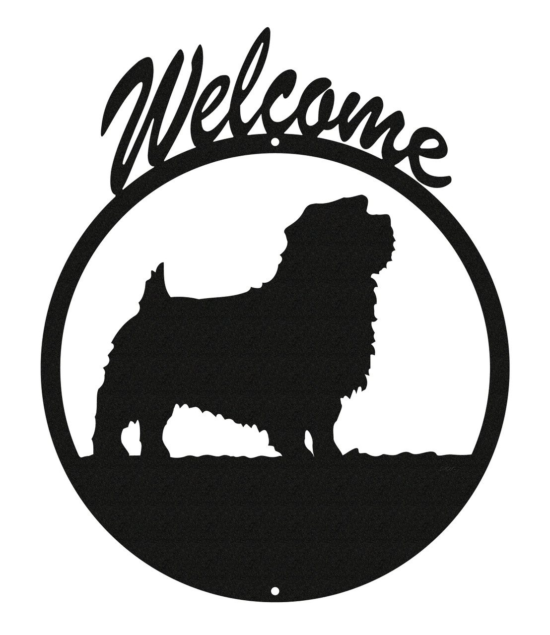 Norfolk Terrier Dog Metal Welcome Sign Swen Products