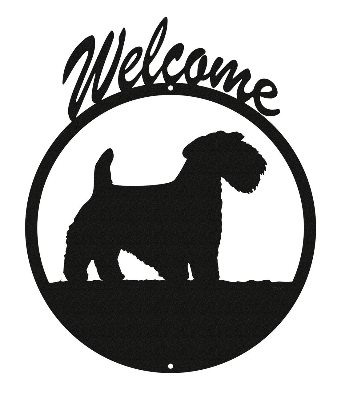 SWEN Products WESTIE TERRIER Dog Black Metal Welcome Sign SWEN Products WESTIE TERRIER Dog Black Metal Welcome Sign