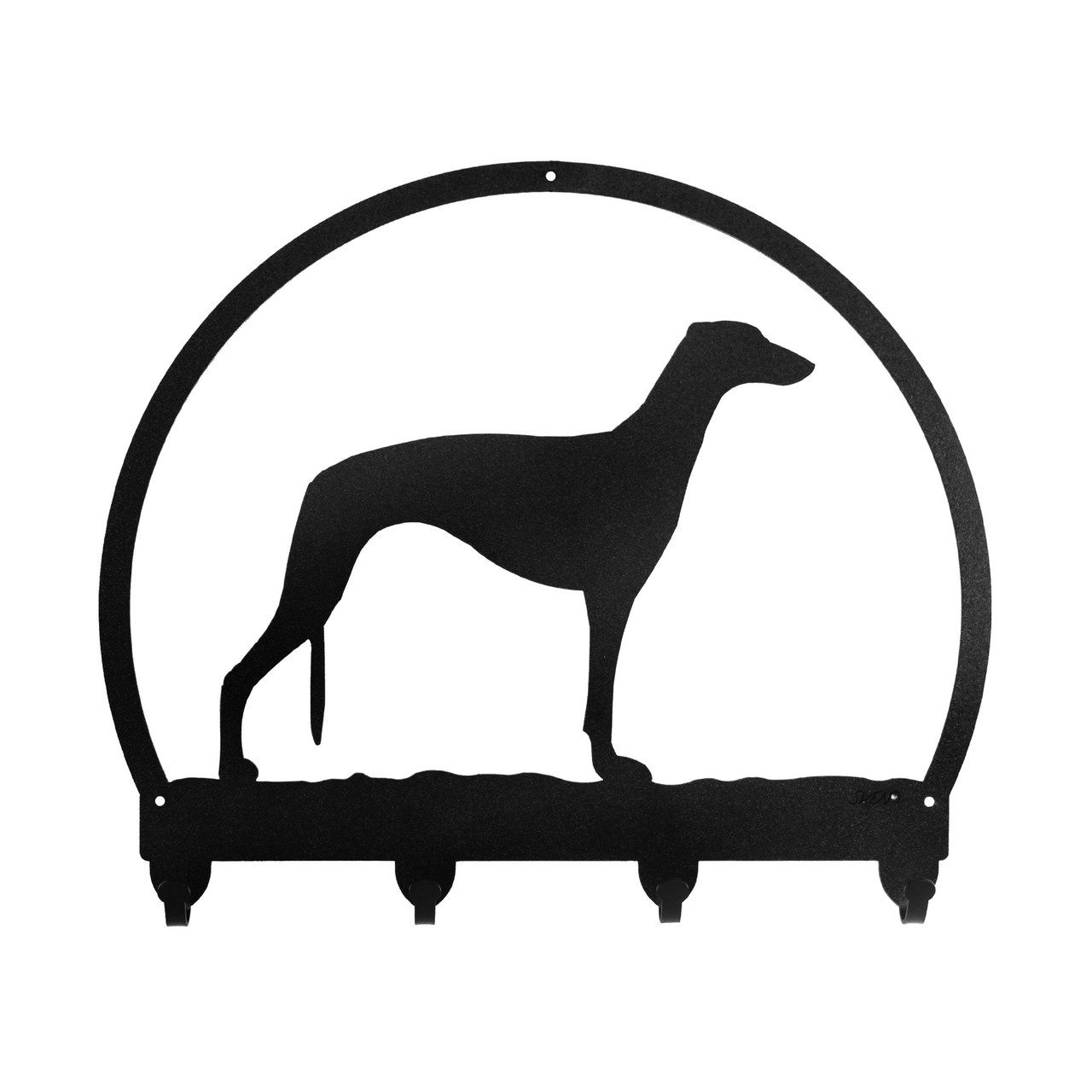 SWEN Products WIREHAIRED DACHSHUND Dog Black Metal Key Chain Holder Hanger 